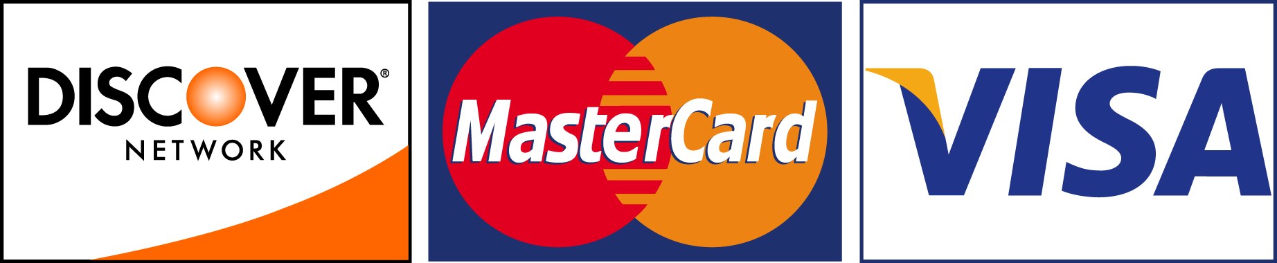 Discover, MasterCard and Visa Cards Logo